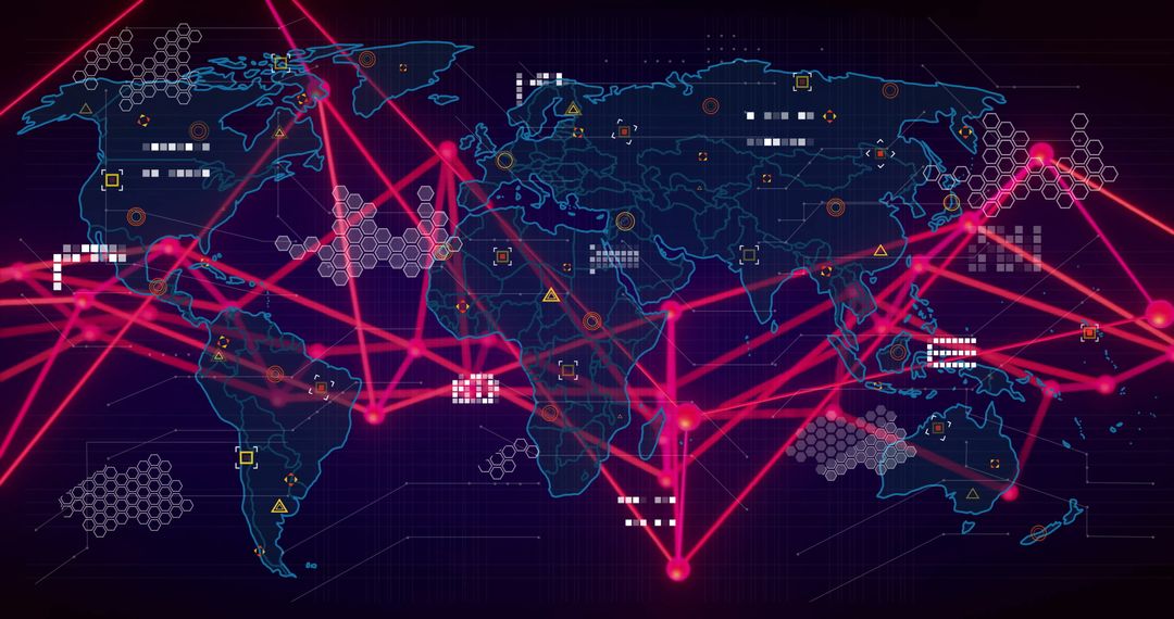 Global Data Networks with Technology Links and Analytics - Free Images, Stock Photos and Pictures on Pikwizard.com