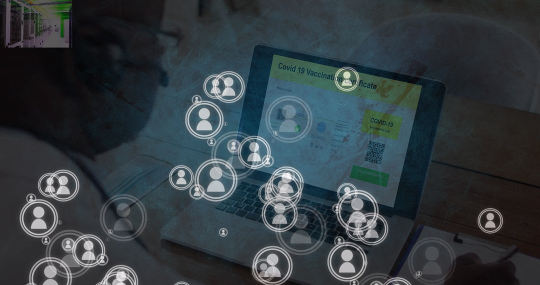 Digital Connectivity Concept with Virtual Interface Elements