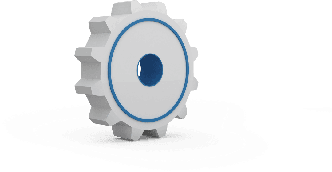 Transparent Gear Icon for Engineering Concepts