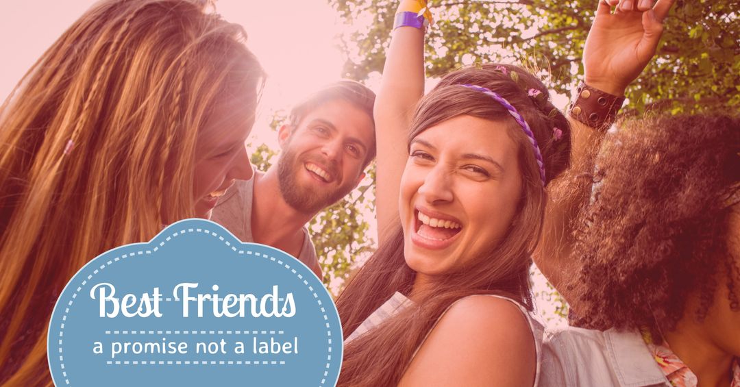 Joyful Friends Bonding in Summer Sunlight