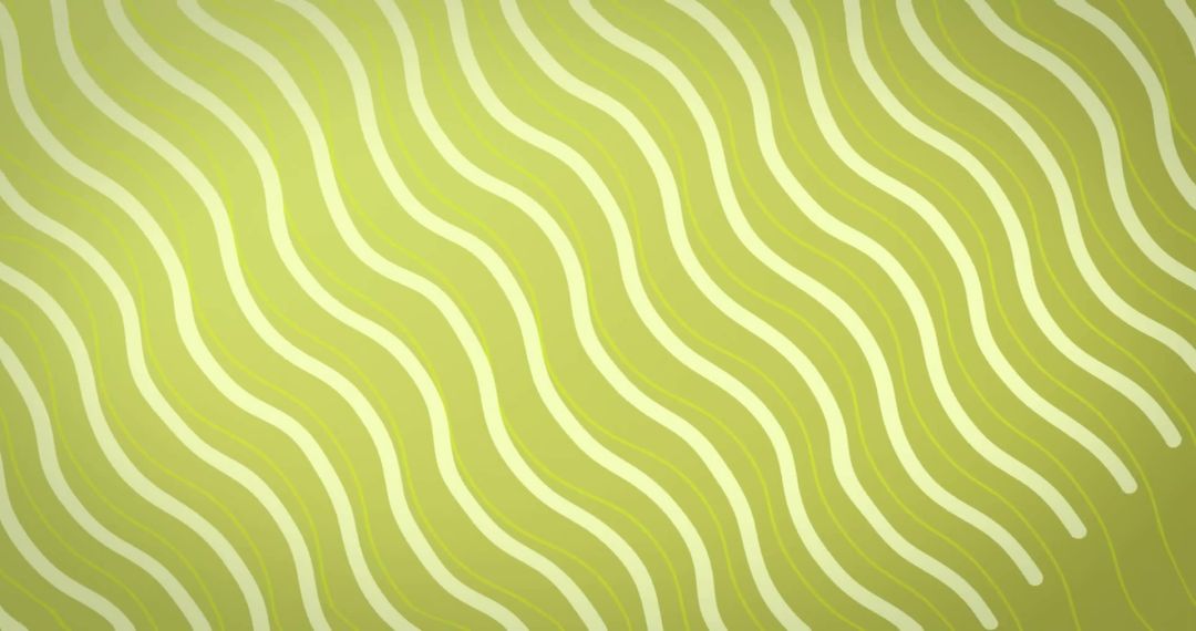 Wavy Lines on Green Background Representing Motion and Fluidity