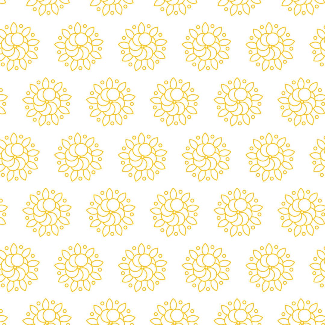 Transparent Yellow Floral Patterns Seamless Design