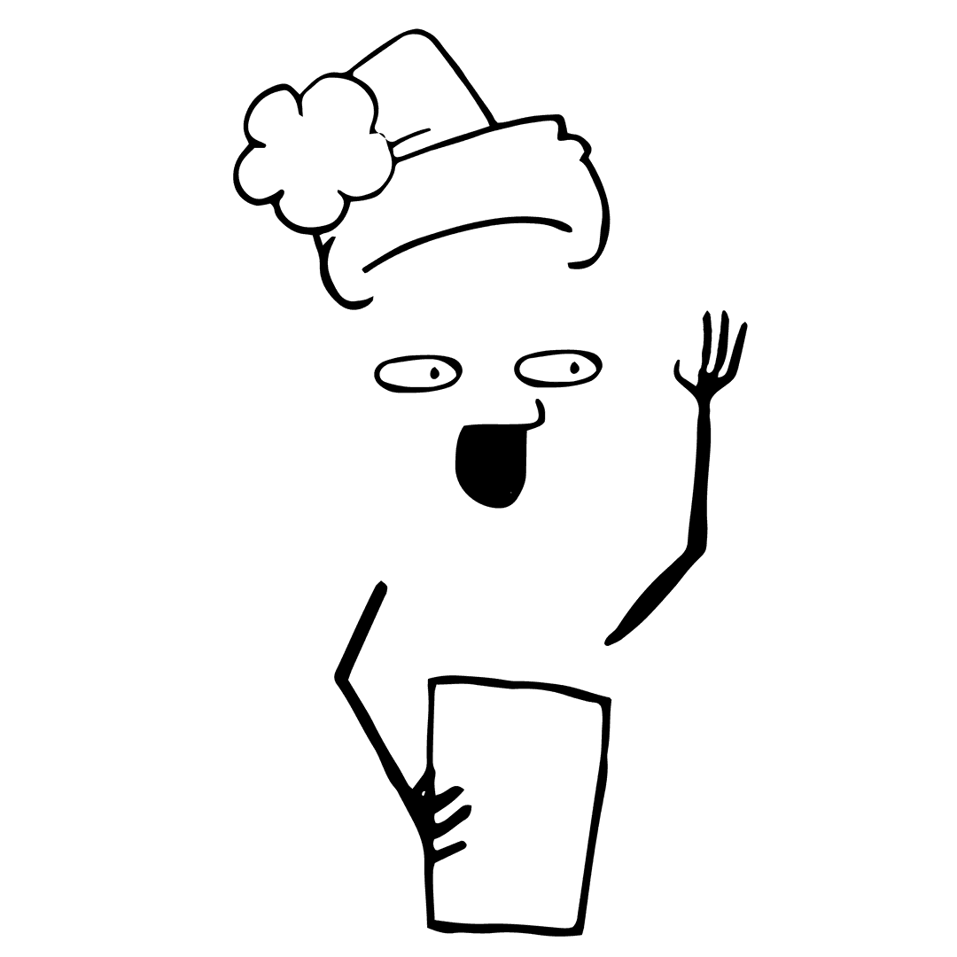 Transparent Figure in Christmas Hat Waving Holding Letter