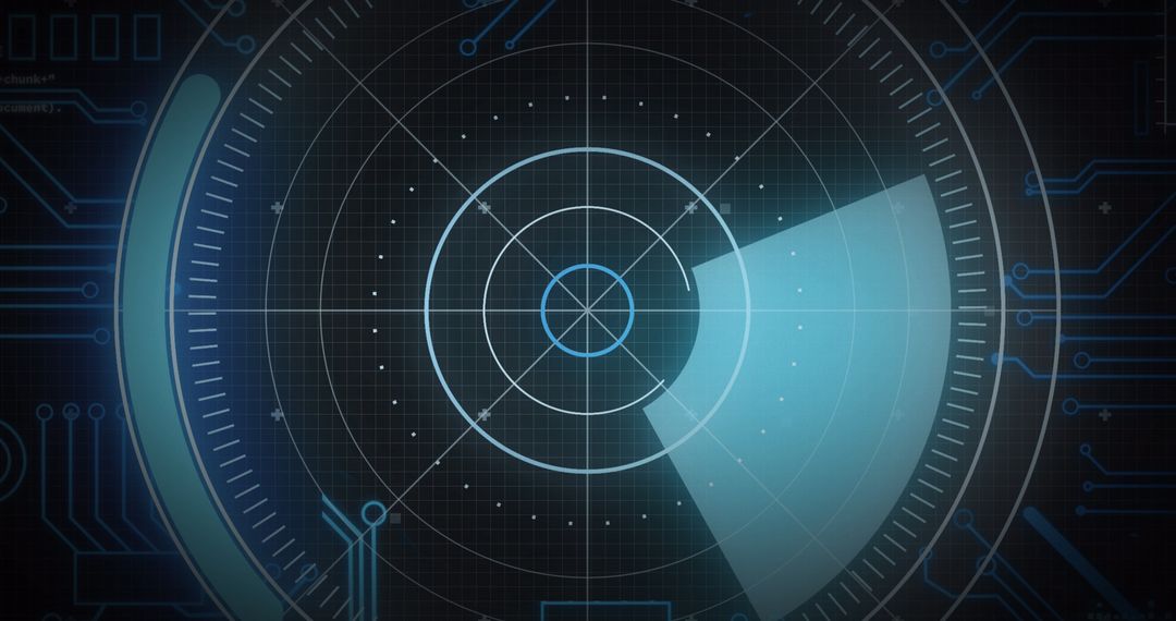 Futuristic Digital Radar with Tech Interface