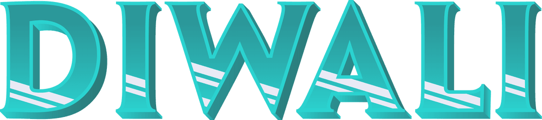 Celebratory Transparent Diwali 3D Typography