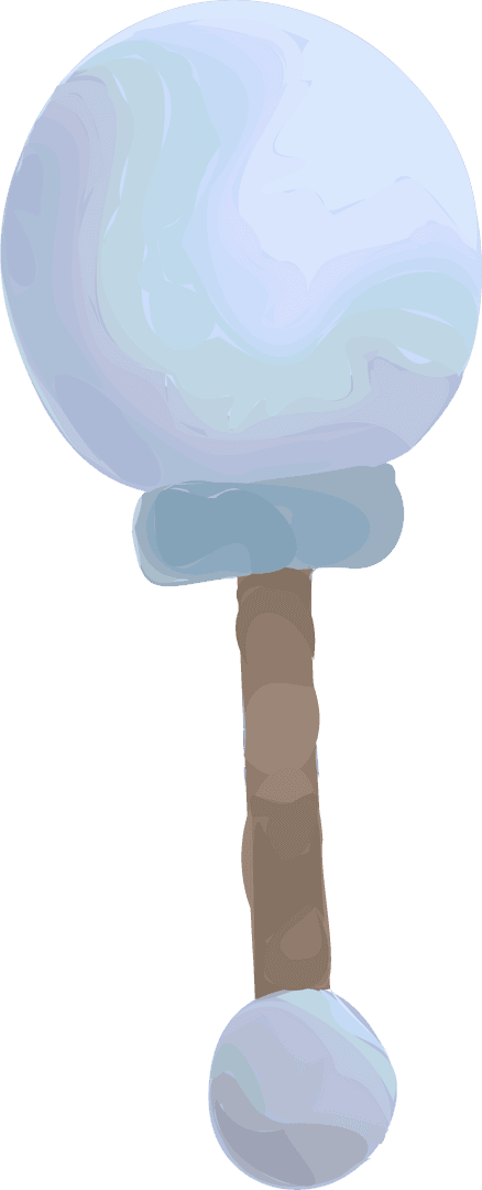 Transparent Cotton Candy Stick with Pastel Swirls