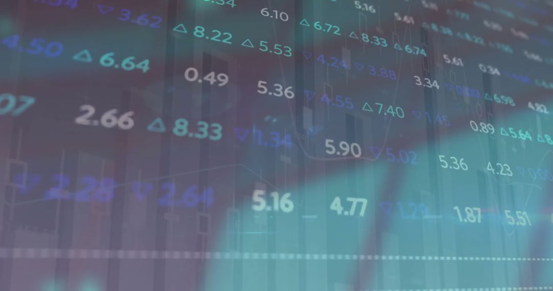Digital Financial Data with Graphical Analysis Overlay