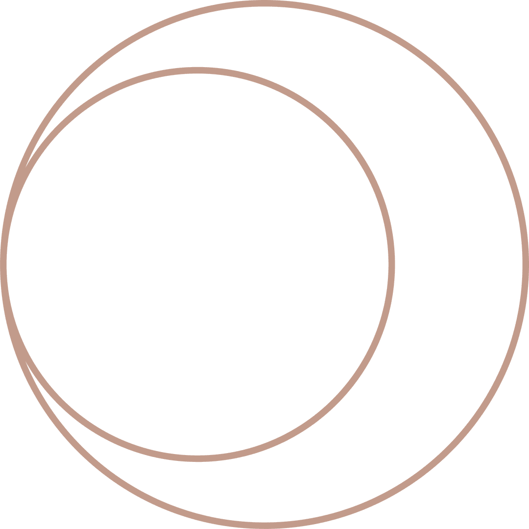 Overlapping Rose Gold Rings on Transparent Background Minimalist Design
