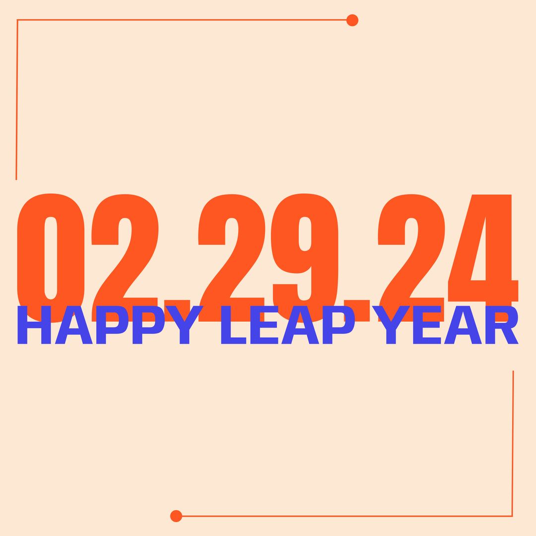 Bold Leap Year Celebration with Red and Peach Design