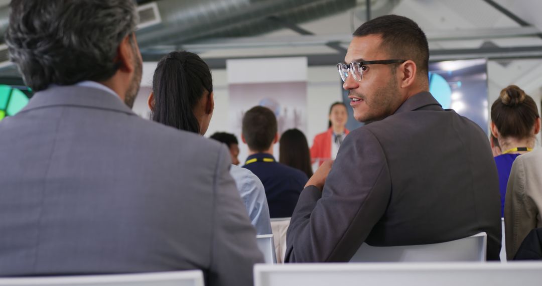 Business Professionals Engaged at Corporate Seminar