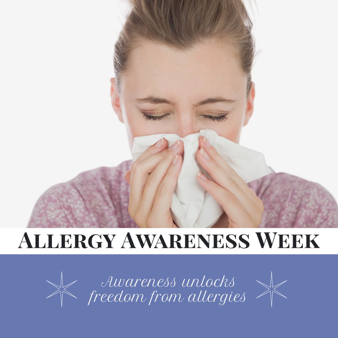 Healthcare Card Design for Allergy Awareness Week with Inspirational Message