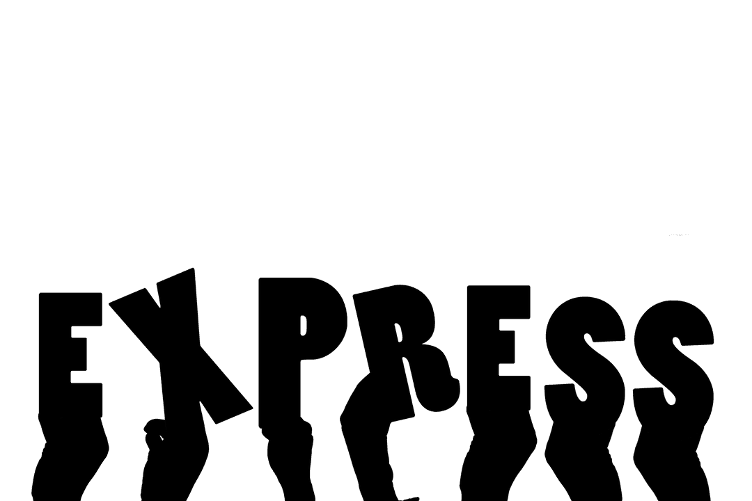 Expressive Hands Holding Text on Transparent Background