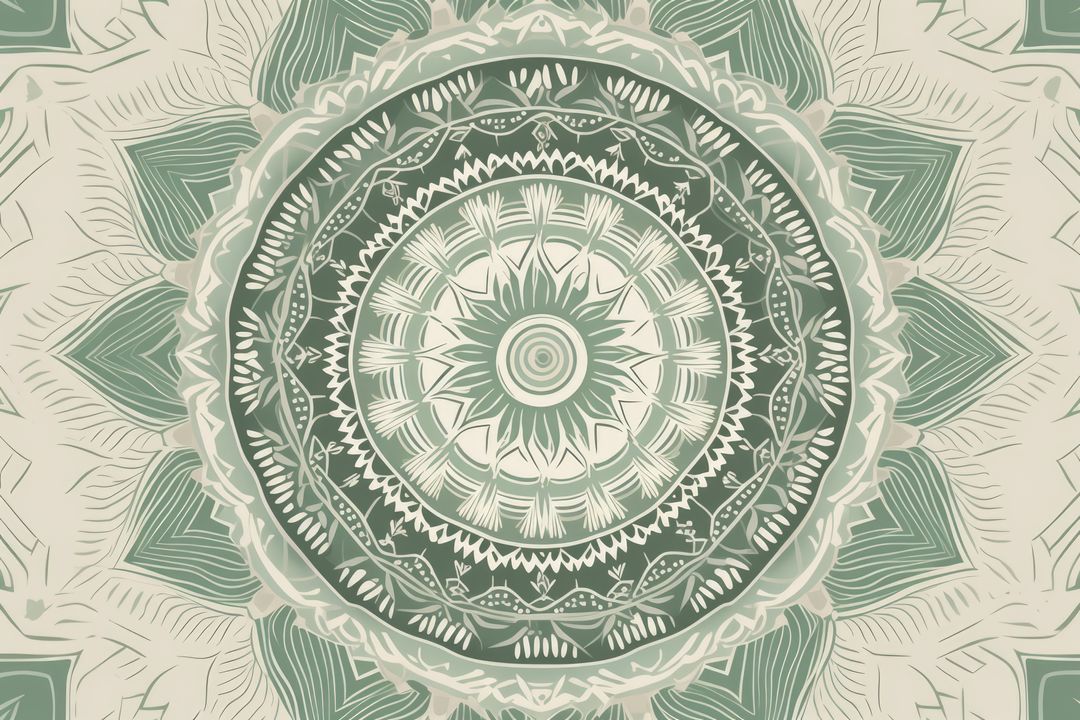 White mandala design on green background, created using generative ai technology - Free Images, Stock Photos and Pictures on Pikwizard.com
