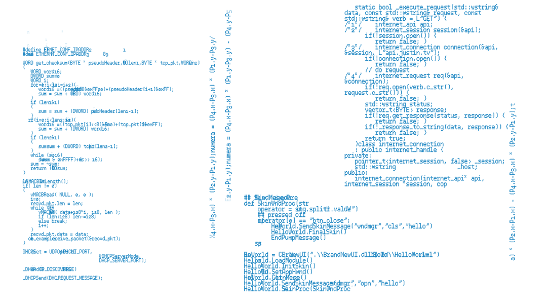 Digital script blue text on transparent background