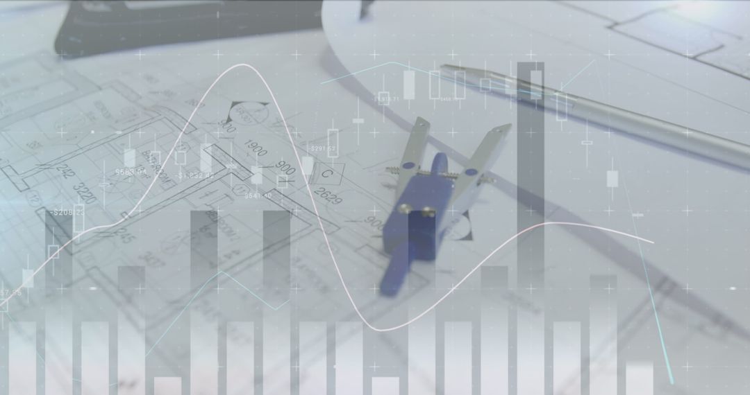 Architectural Plans and Financial Data Overlay Concept