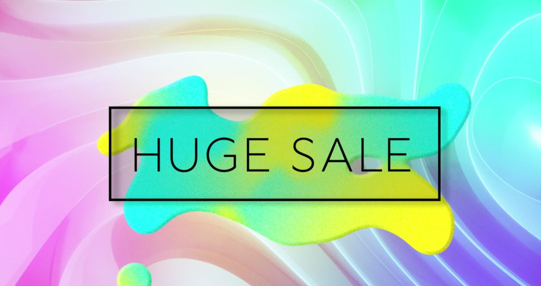 Colorful Huge Sale Announcement with Abstract Design
