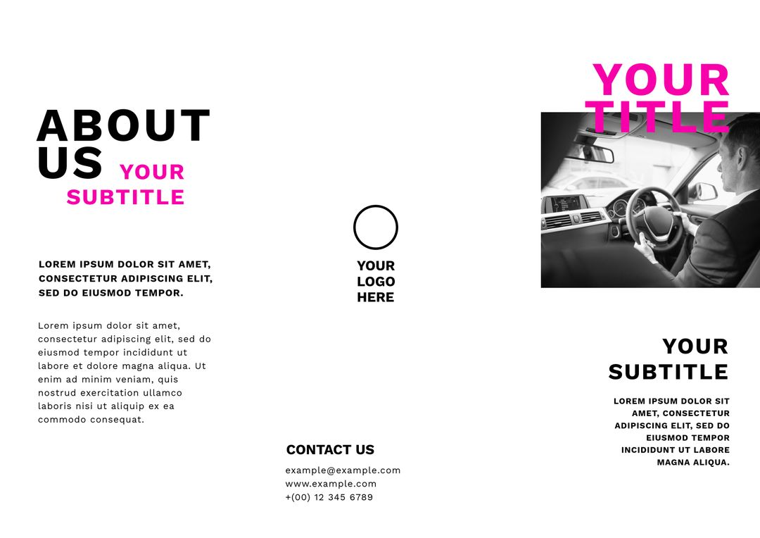 Corporate Profile Layout Design with Logo and About Us Section