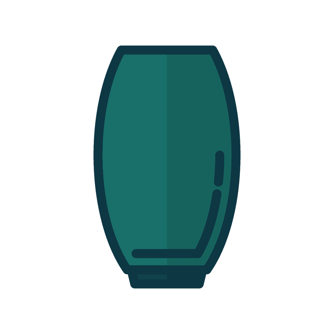 Transparent Digital Green Vase Illustration Icon Design