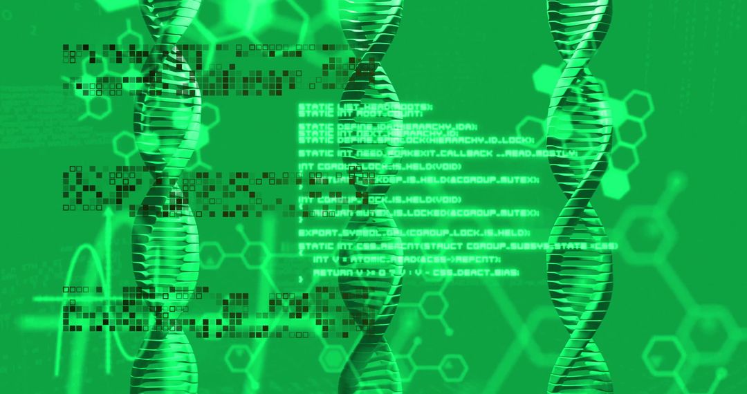 DNA Strands and Digital Data Technology Concept Integration