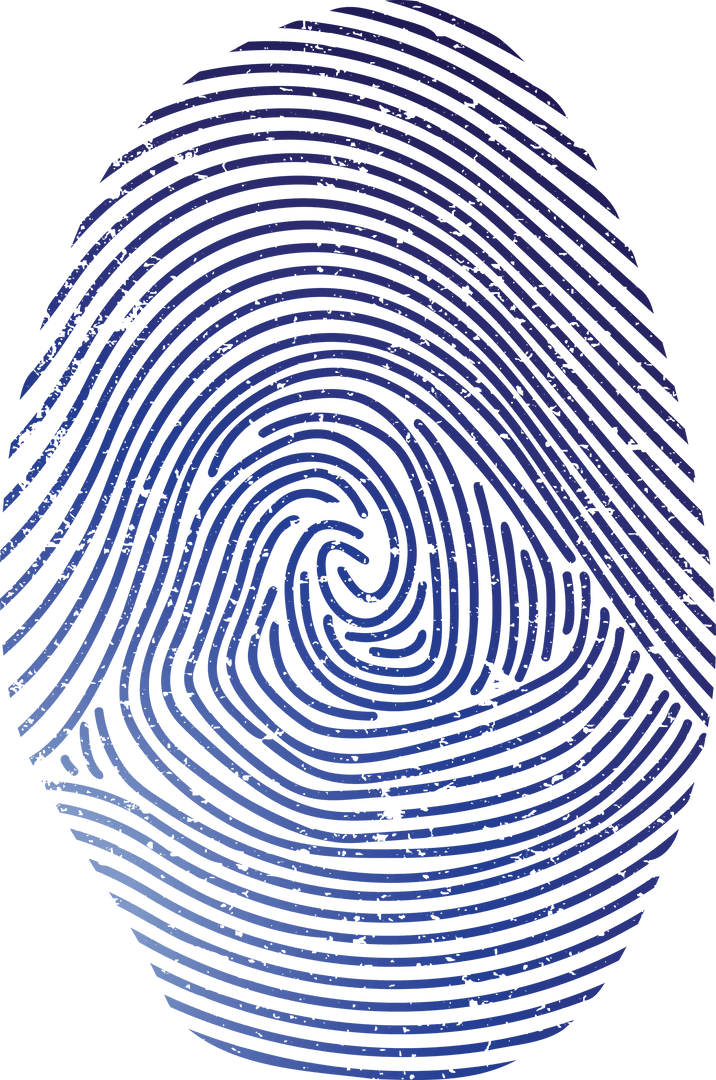 Fingerprint Pattern Illustration on Transparent Background
