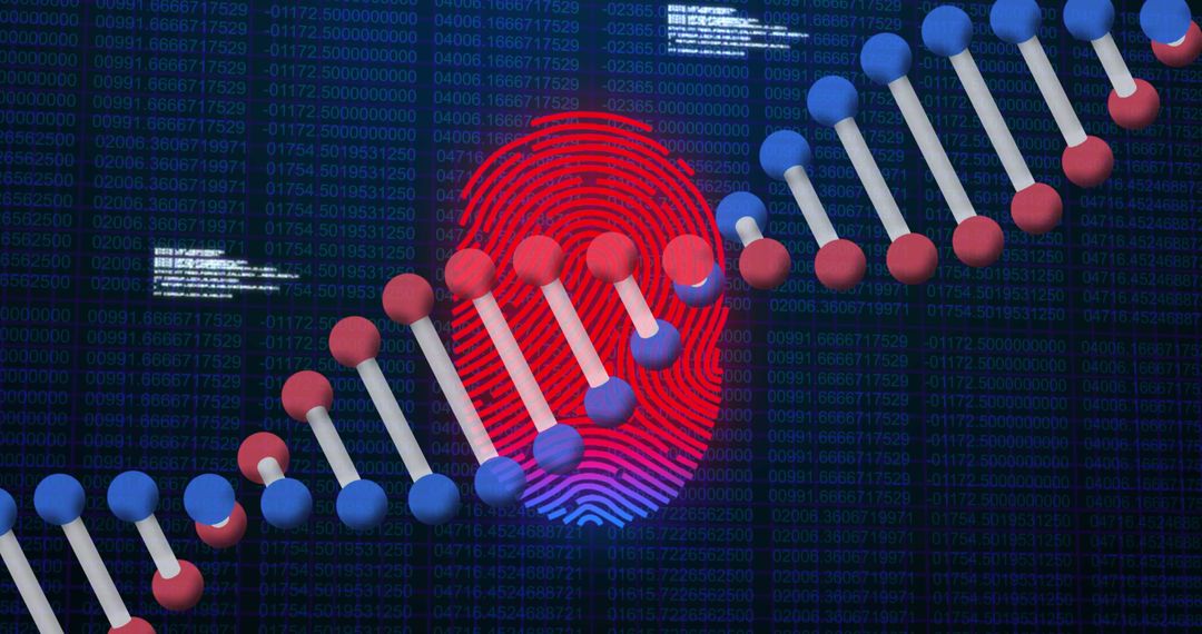 Digital DNA Strand with Fingerprint and Data Security Concept