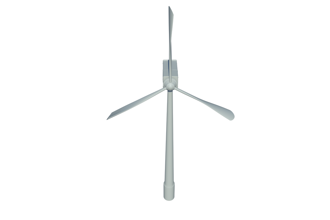 Transparent Wind Turbine with Three Blades in High Angle View - Download Free Stock Images Pikwizard.com