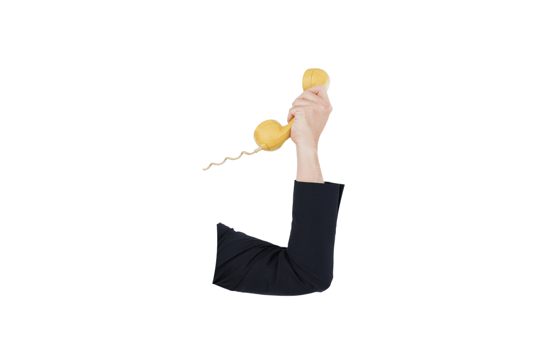 Transparent Illustration Hand Holding Telephone On Liaison