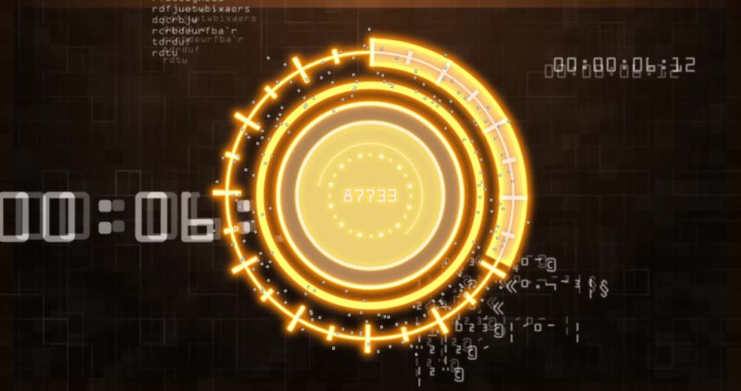 Futuristic Digital Interface with Data Scanning Process