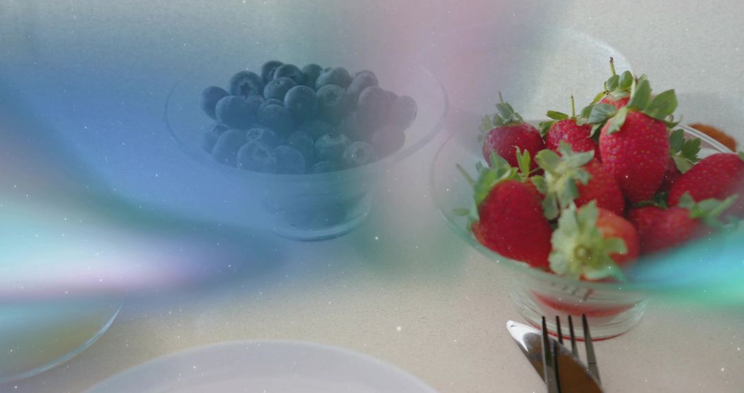 Rustic Elegance Display with Fresh Strawberries and Blueberries