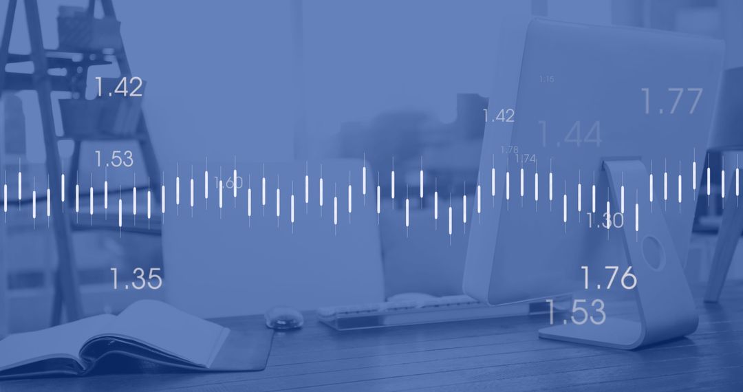 Business Development Concept with Heart Rate and Growth Metrics