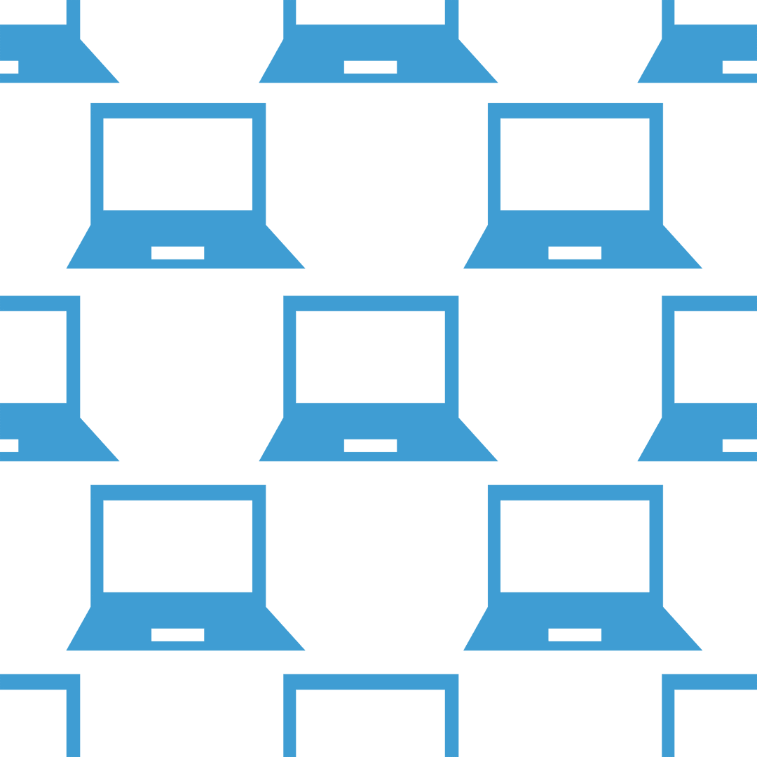 Seamless Repeated Blue Laptop Pattern Transparent Background