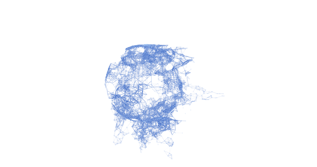 Blue Abstract Globe on Transparent Background Illustration