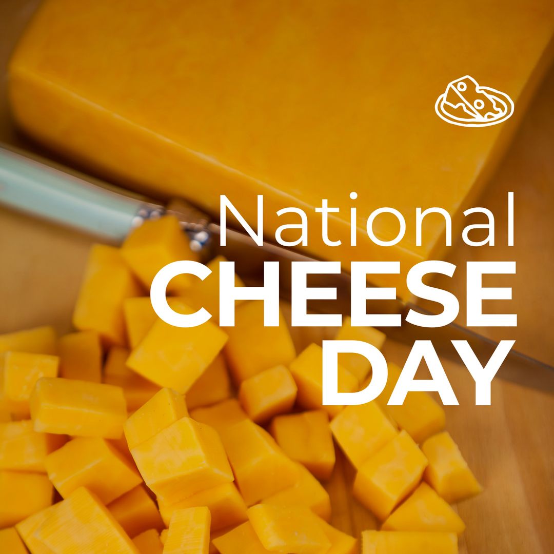 Celebrating National Cheese Day with Sliced Cheddar - Download Free Stock Templates Pikwizard.com