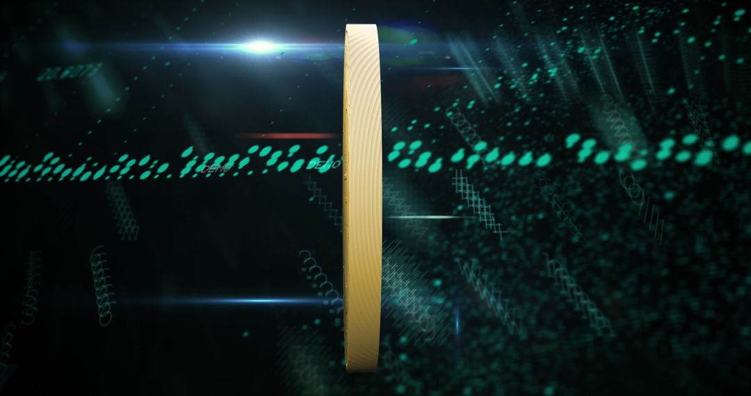 Futuristic NFT Digital Age Concept with Data Stream