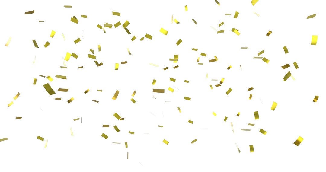 Bright Gold Confetti Falling Against White Background Celebration Concept - Free Images, Stock Photos and Pictures on Pikwizard.com