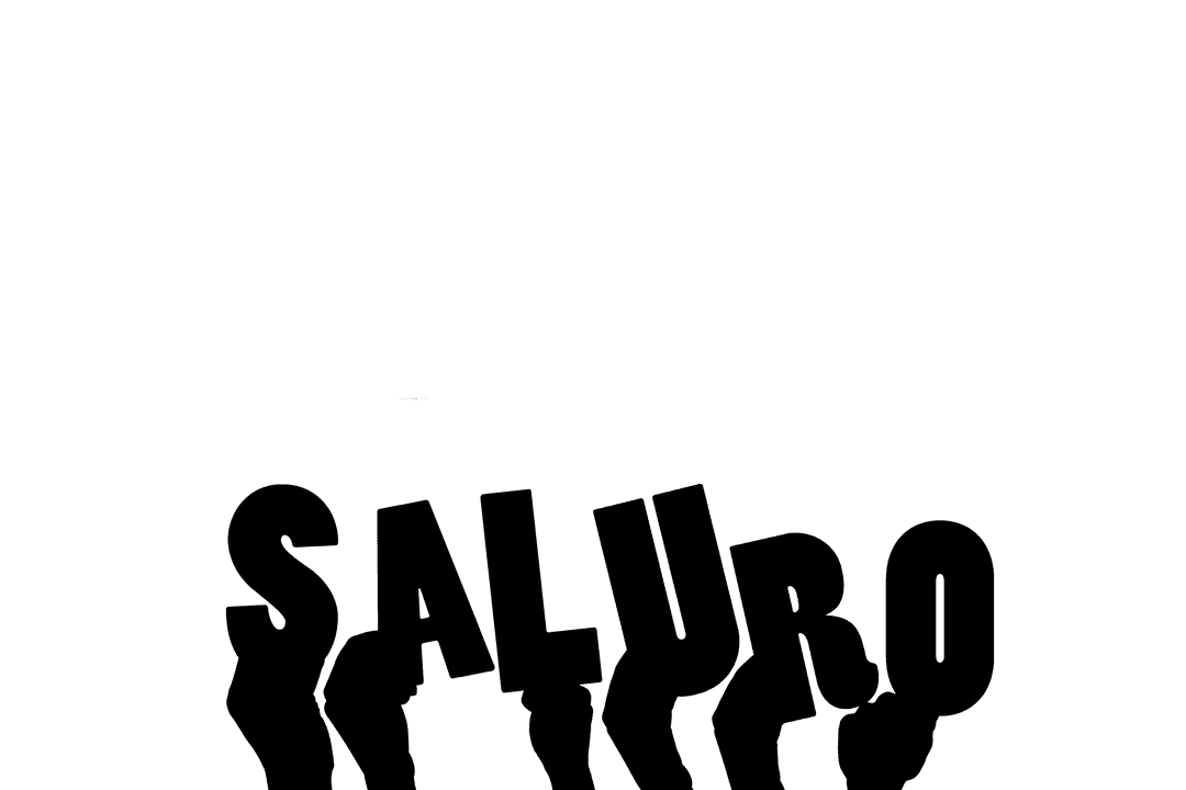 Transparent Hands with Saluro Text Illustration for Communication