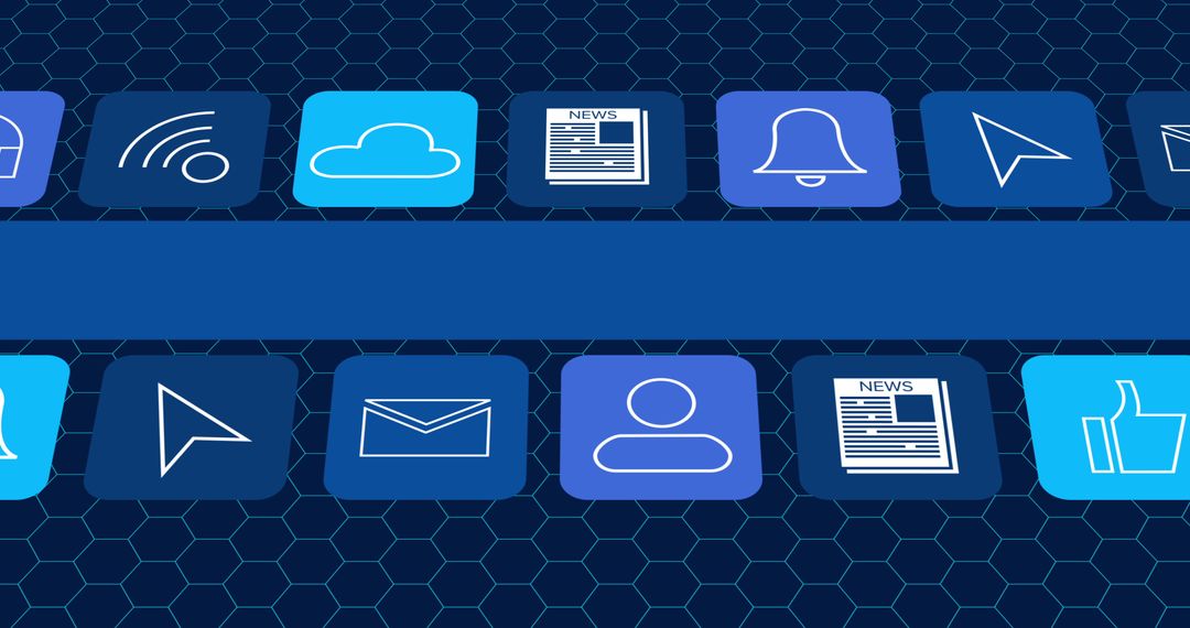 Digital Online Icons Abstract Background