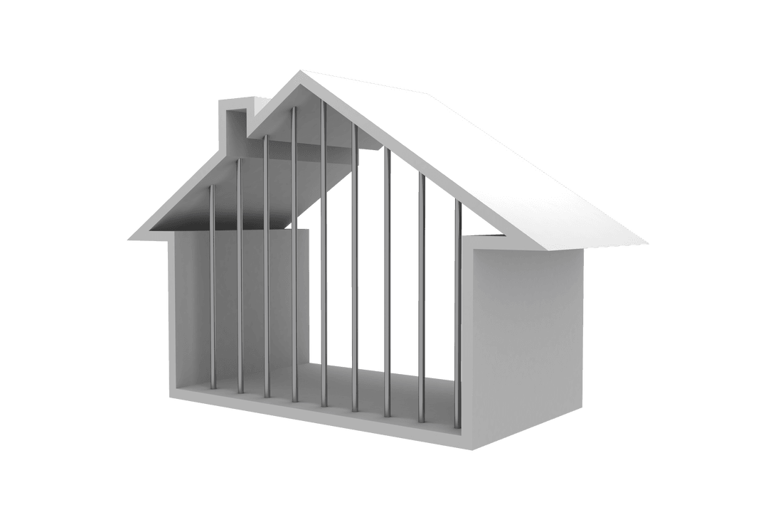 Transparent House Symbol Design on Clear Background