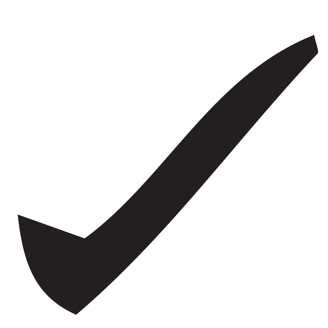 Transparent Black Tick Mark Sign Vector Icon