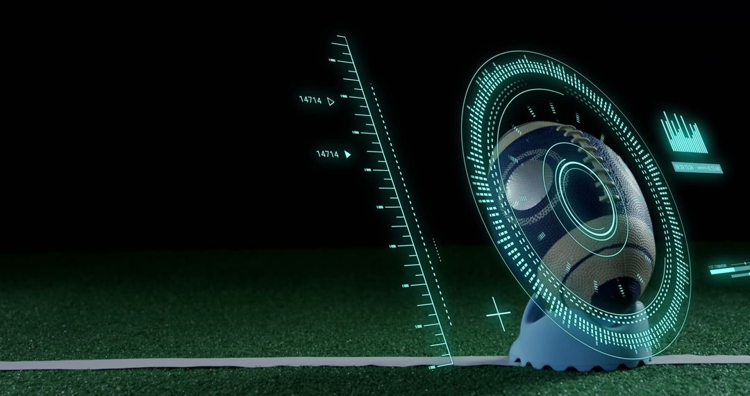 Rugby Ball with High-Tech Digital Interface Display