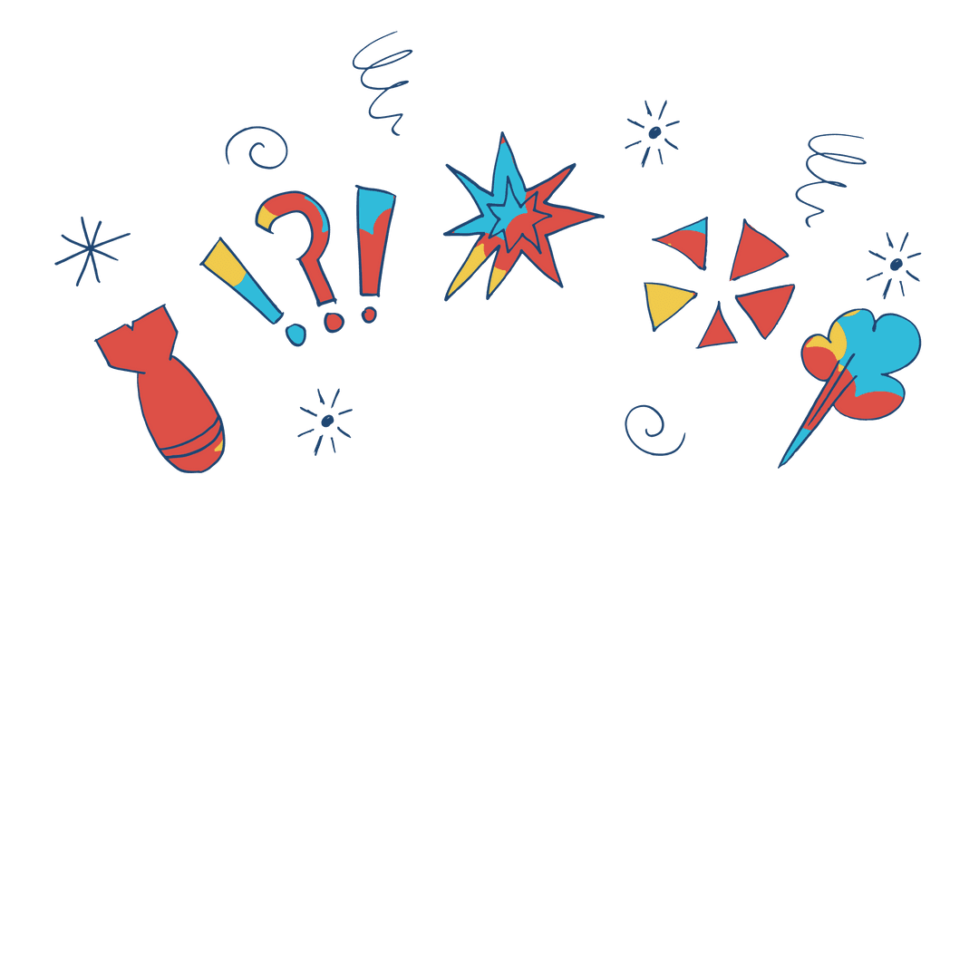 Expletive and Exclamation Symbols on Transparent Background