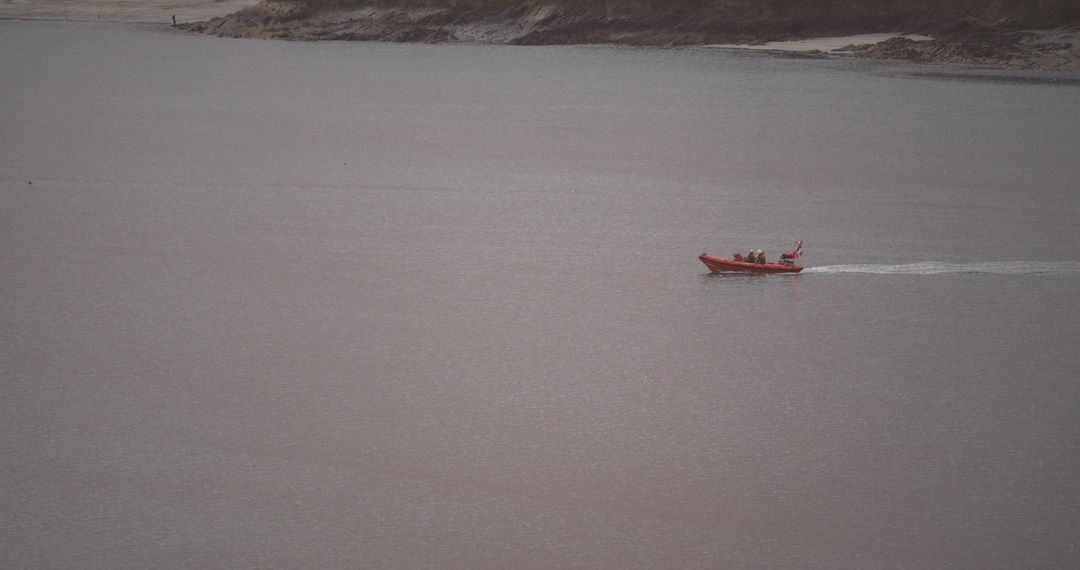 Rescue Boat on Calm Water - Free Images, Stock Photos and Pictures on Pikwizard.com