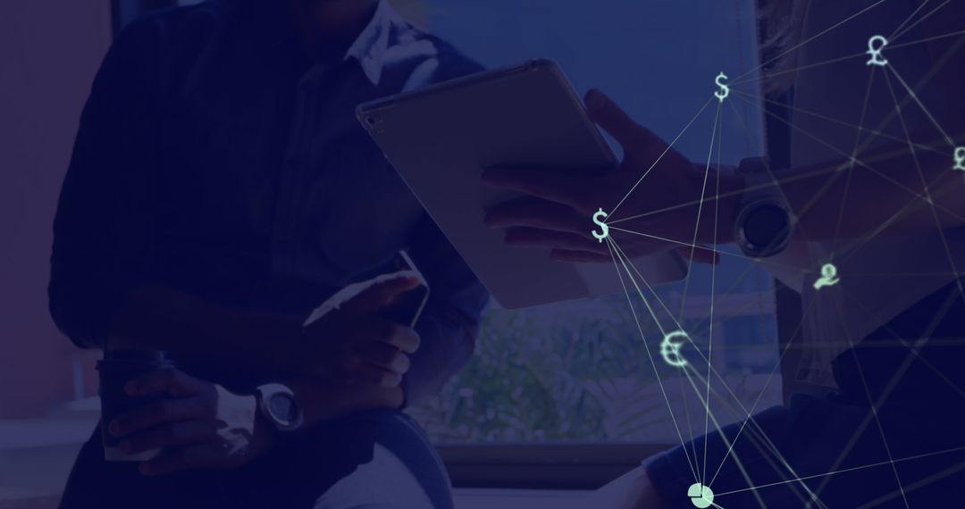 Global Networking Concept with Digital Tablet