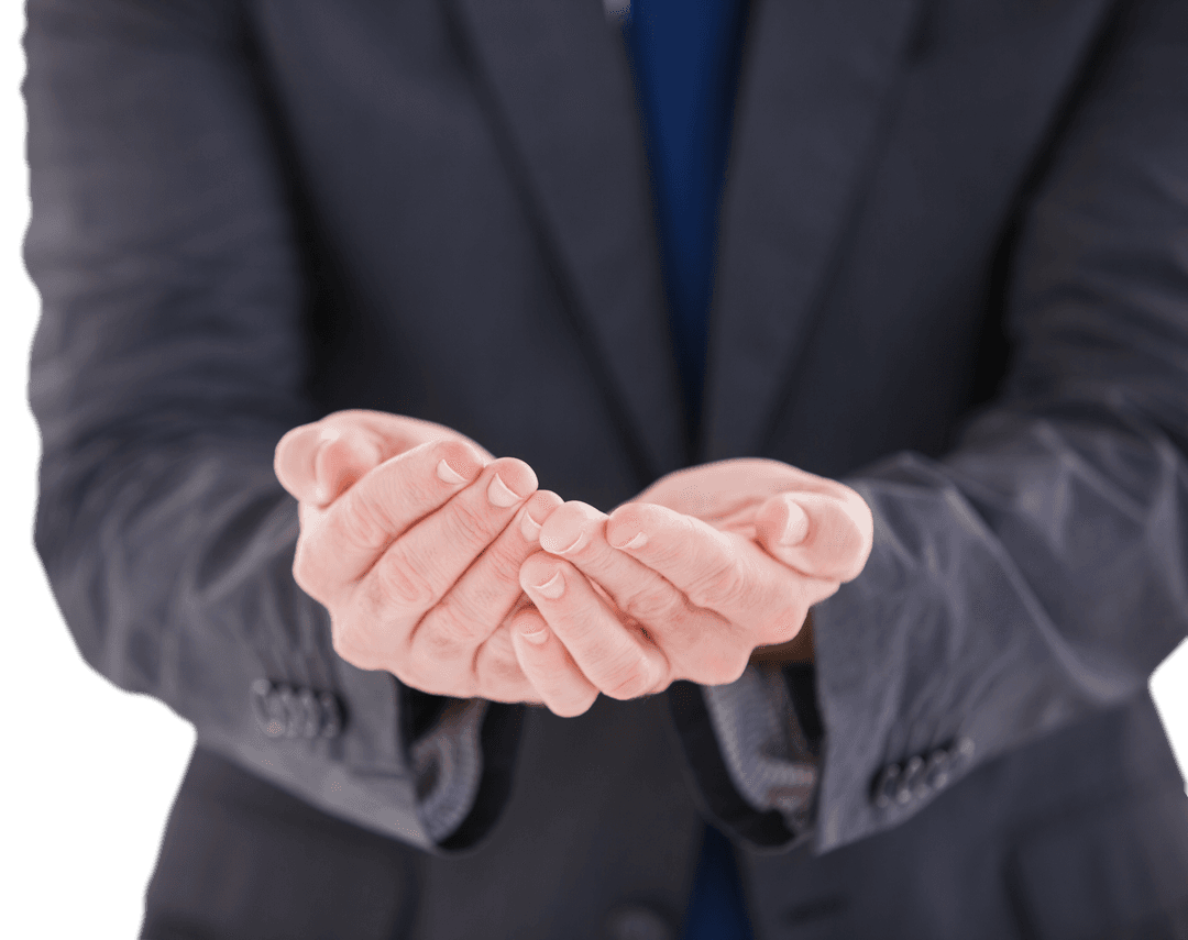 Business Professional Transparent Hands for Presenting Concepts