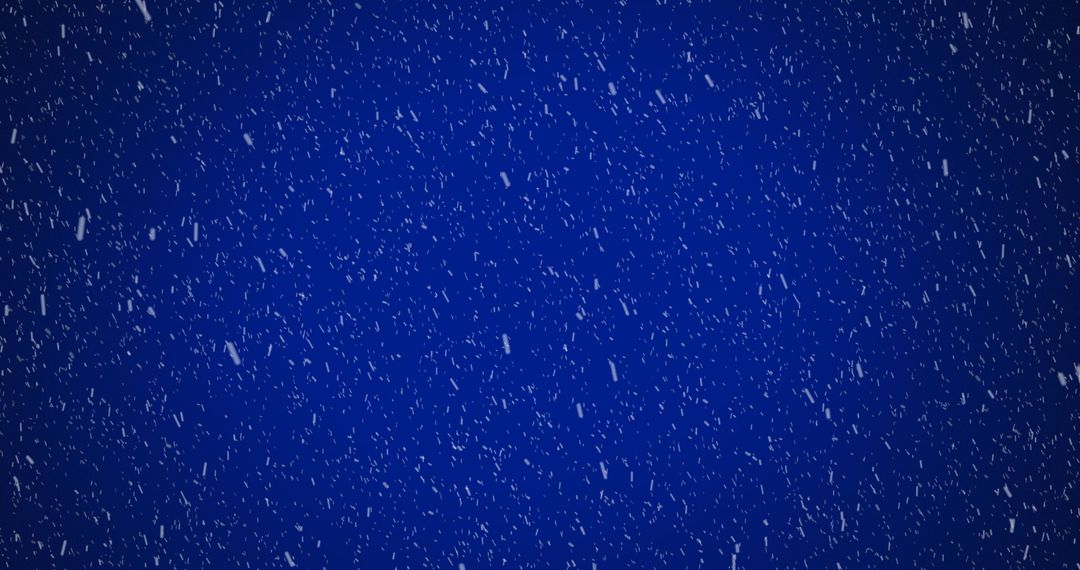 Blue Winter Background with Falling Snowflakes