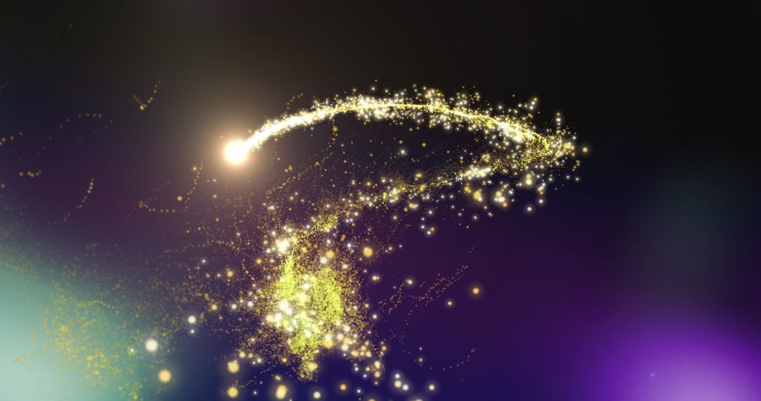 Abstract Light Trails Forming Question Mark Pattern