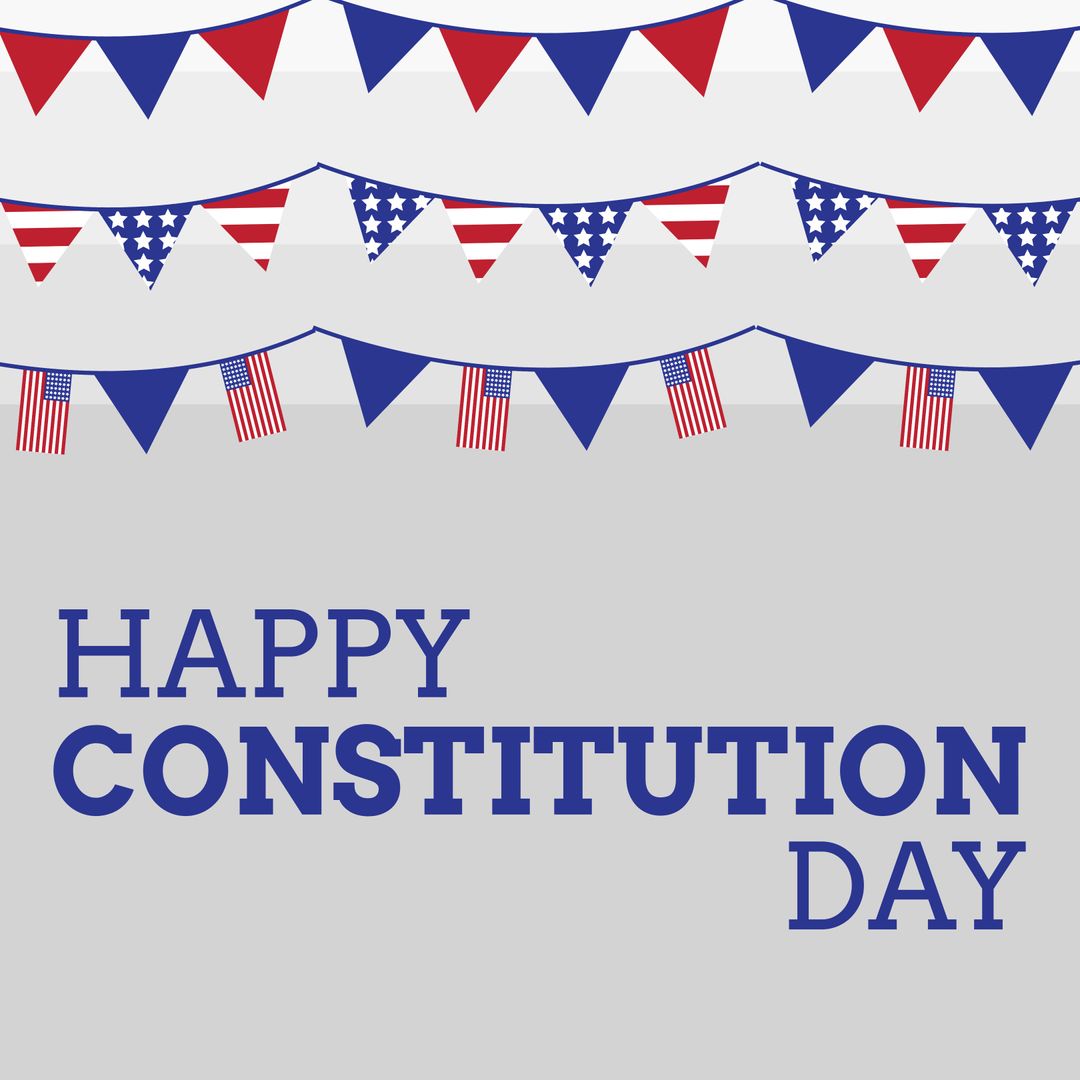 Patriotic Constitution Day Celebration Background with Buntings