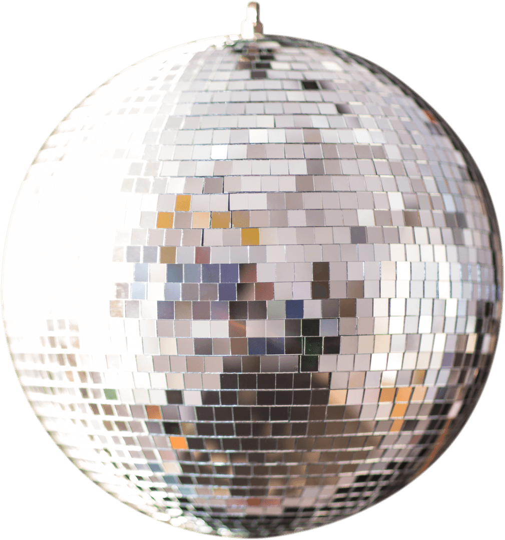 Disco Mirror Ball Transparent with Reflections for Party and Event Themes