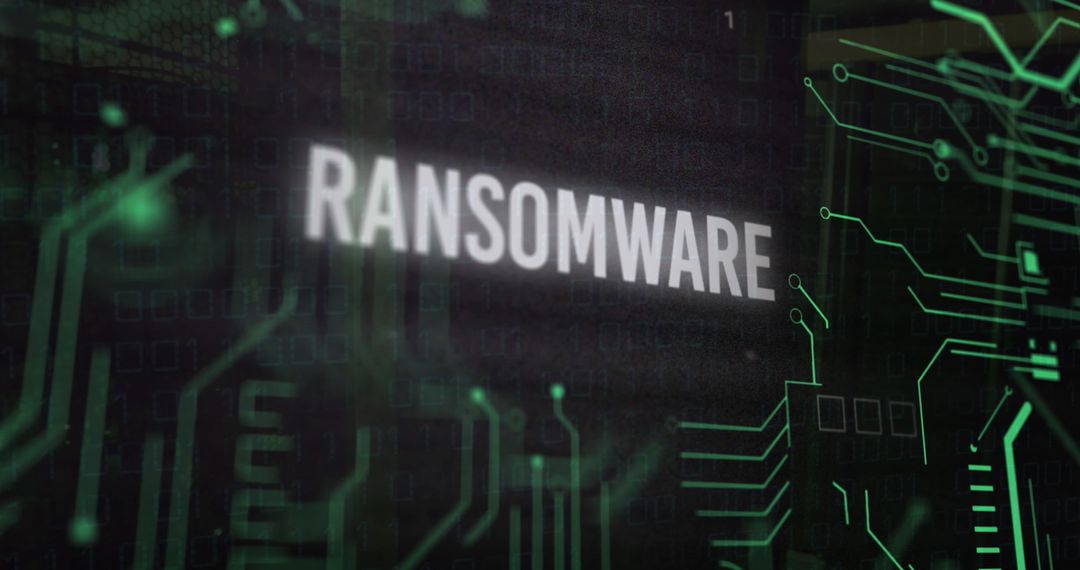 Ransomware Threat Against Digital Network Background