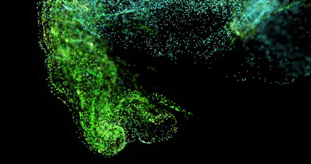 Digital Particle Surges Mimicking Sports Energies